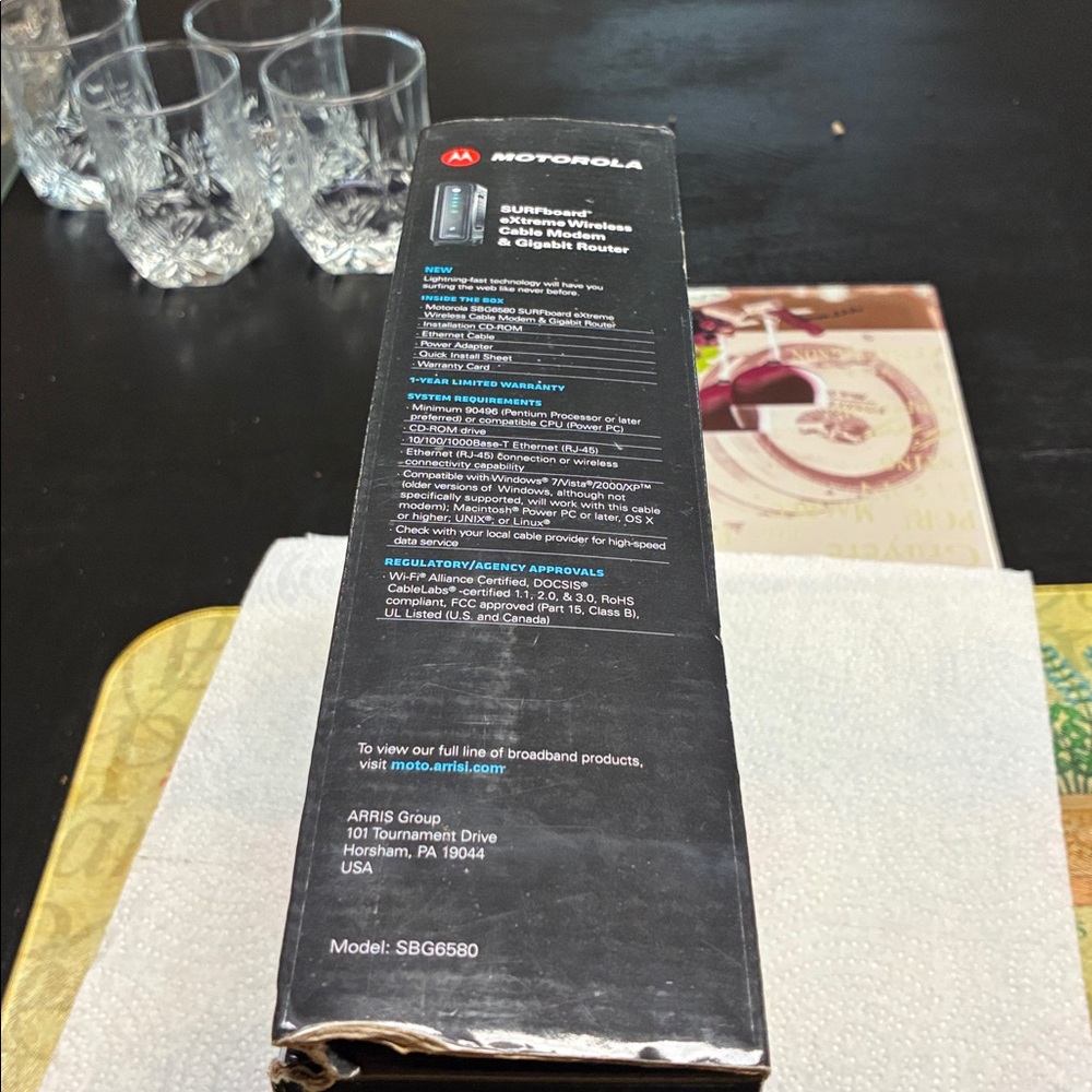 Motorola Black SURFboard eXtreme Wireless Modem Router - Picture 7 of 7